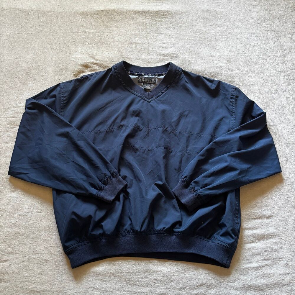 Vintage Grand Slam Navy Windbreaker Jacket